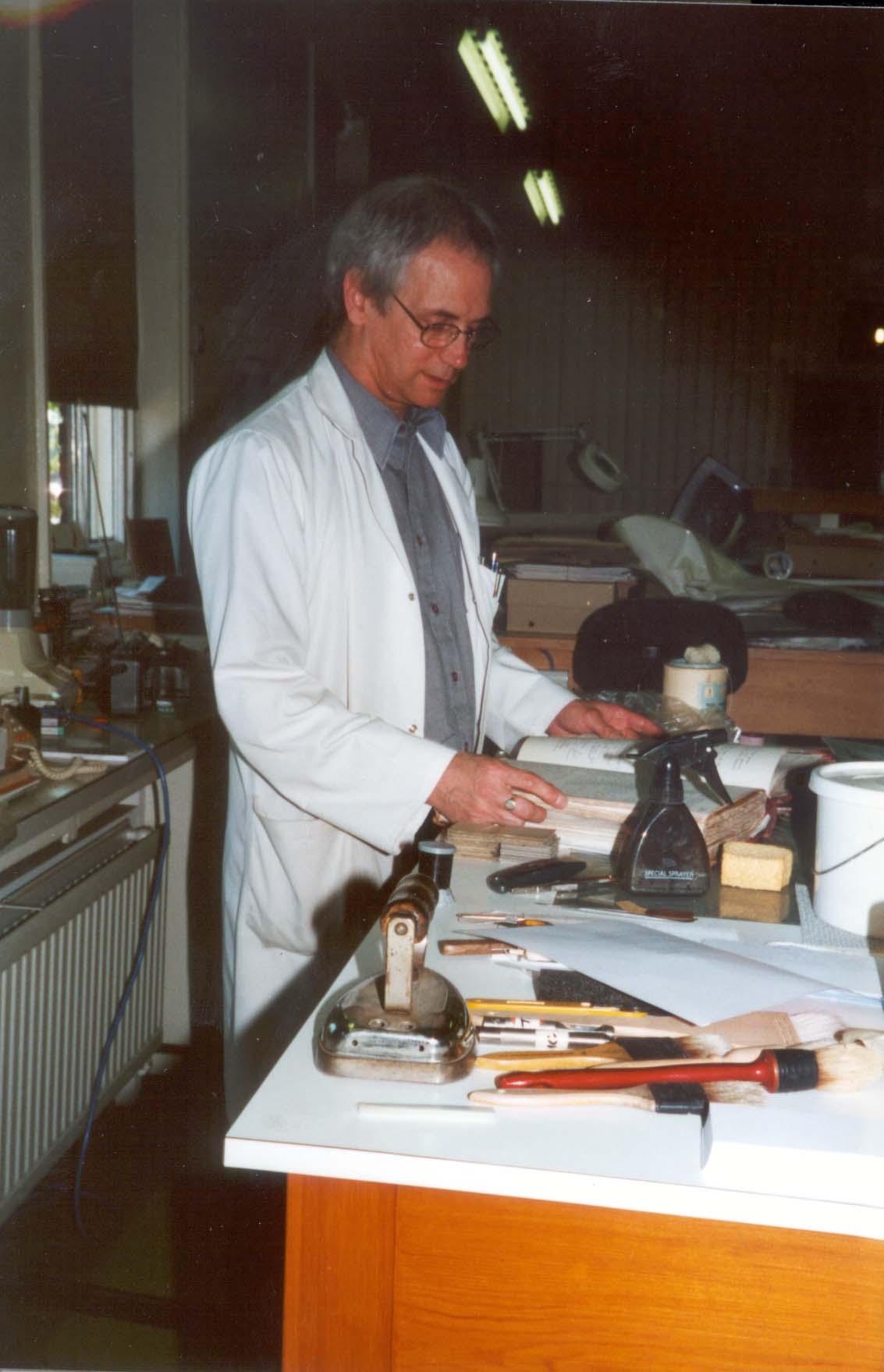 Conservator at work, 2000